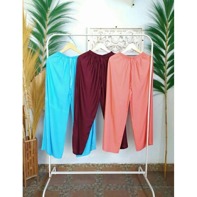 Celana kulot bali rayon polos murah