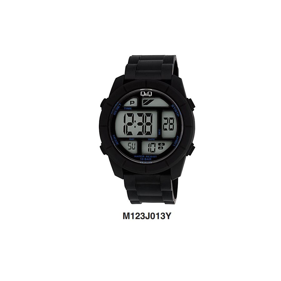 Jam Tangan Pria Casual Sporty Rubber Digital Original Q&amp;Q QnQ QQ M123 M123J Series