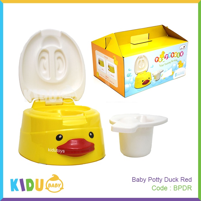 Labeille Tempat Belajar Buang Air Besar Baby Potty Duck Red Kidu Baby