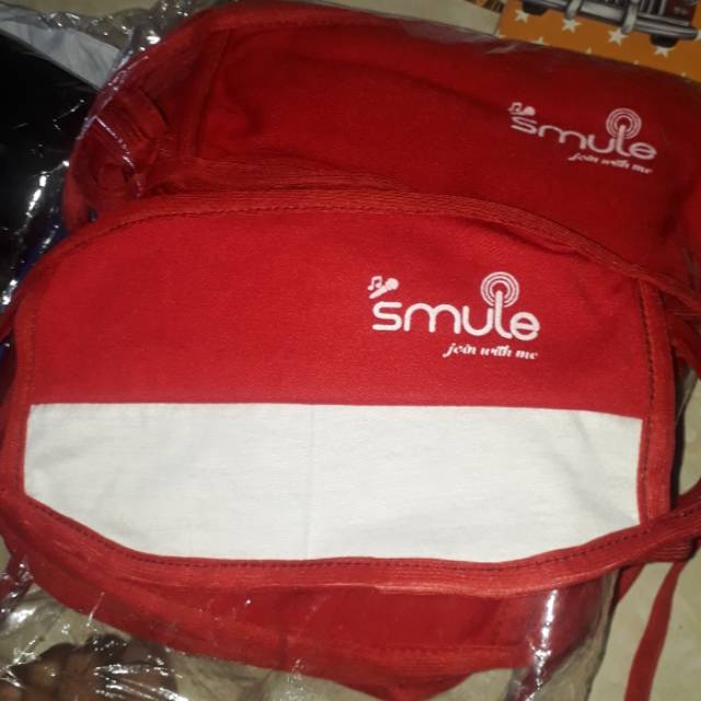 Masker Kain Smule Merah Putih