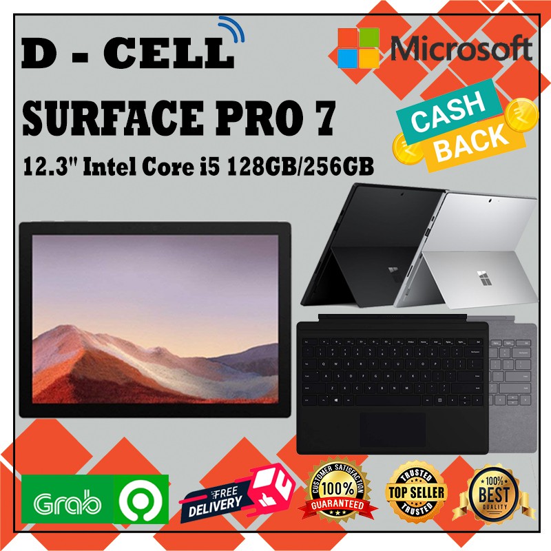 Microsoft Surface Pro 7 Platinum / Black Core i5 128GB / 256GB