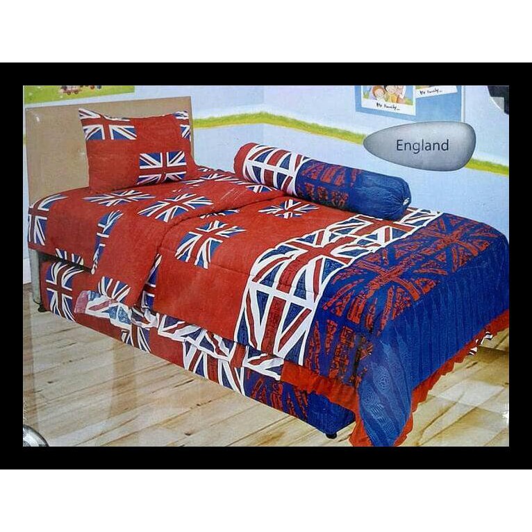 Terbaru Sprei Single Halus England Editon (120X200) Bendera Inggris Murah
