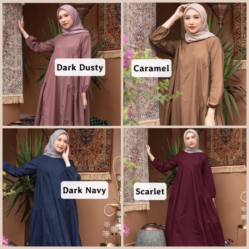 COTTON PLAIN MIDI DRESS HEAVEN LIGHTS