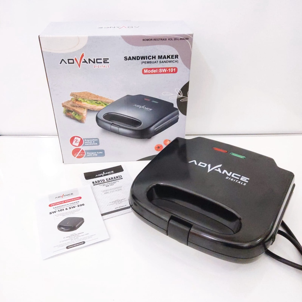 Sandwich Maker Advance SW-101 Pemanggang Serbaguna Tidak Lengket Saat Digunakan Dan Kualitas Terbaik