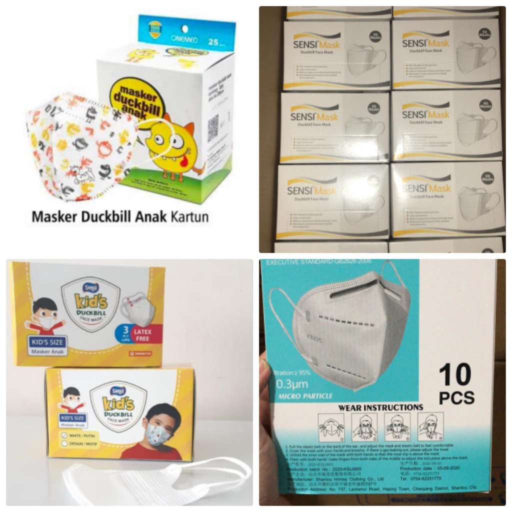 [READY] Masker Dewasa dan Anak Merek Sensa KN95 Ecogreen DMask SensiMask PER BOX