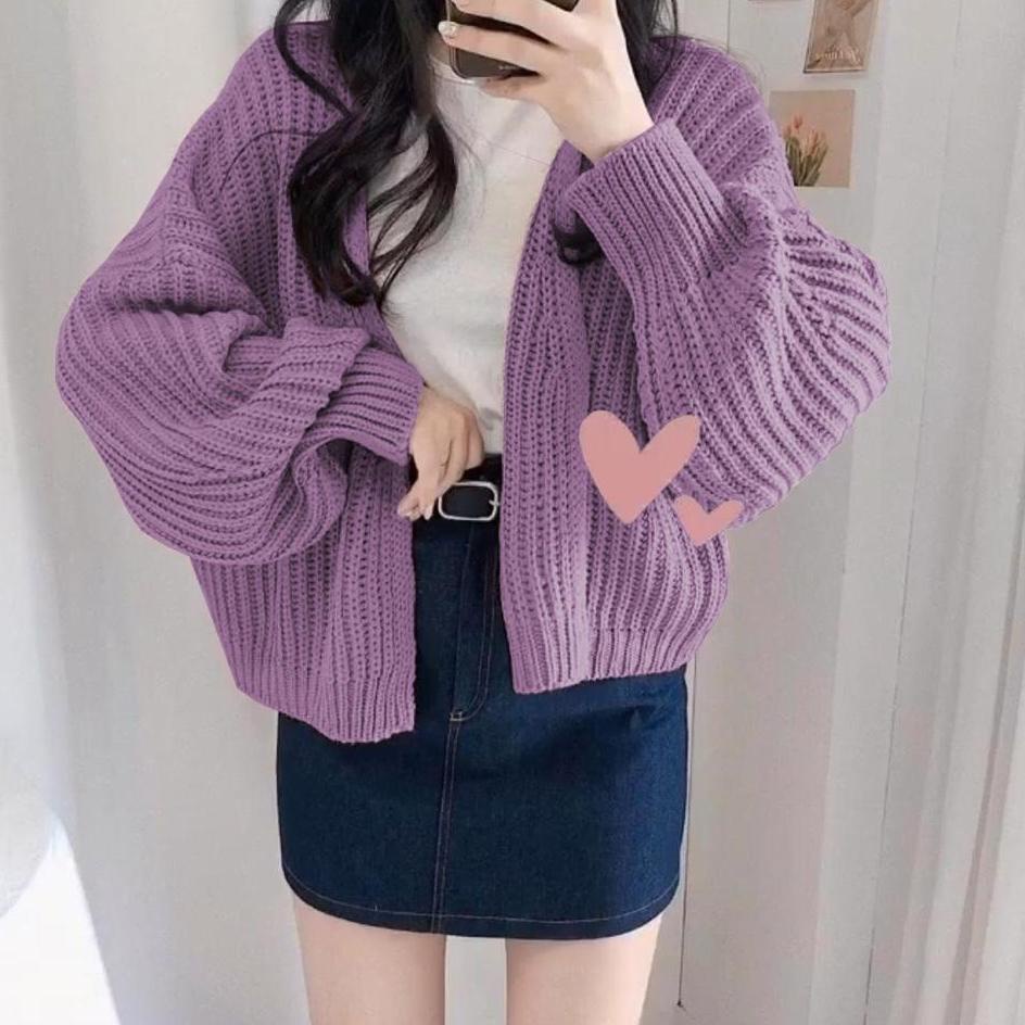 TFS - Cardigan Outer Rajut Hazel Oversize Bigsize OOTD Jumbo Premium / Sweater Rajut / Gardy Cardy R