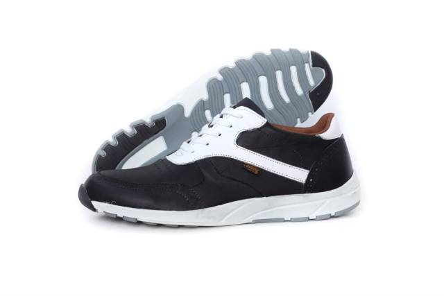 100% KULIT ASLI SNEAKERS PRIA KASUAL SPORTY CEVANY HIRO ORIGINAL FULL LEATHER KULIT