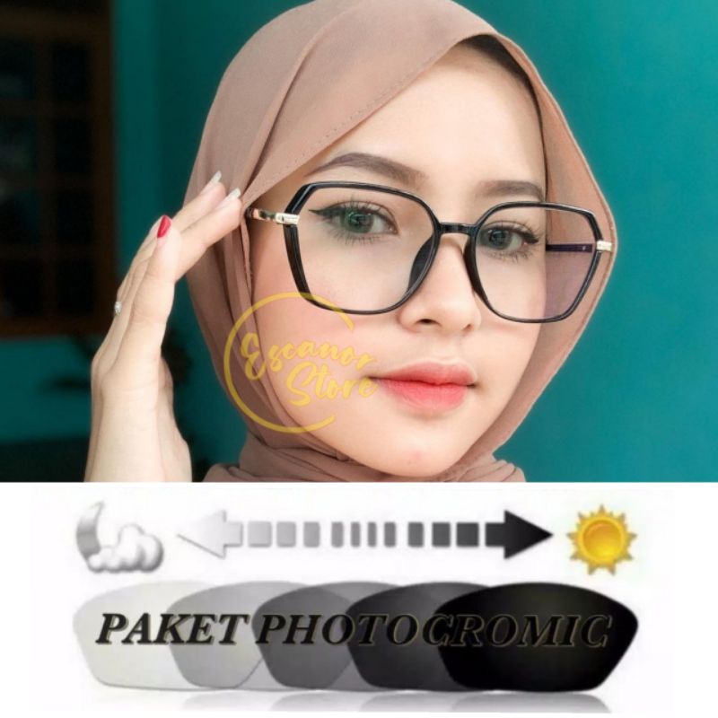 [TERMURAH] Kacamata Photocromic Korea / Anti Radiasi 2 In 1 Potokromik Photochromic Pria Wanita Fotocromic Potocromic