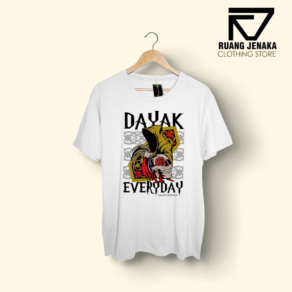KAOS KALIMANTAN DAYAK CULTURE TRADITIONAL SKULL