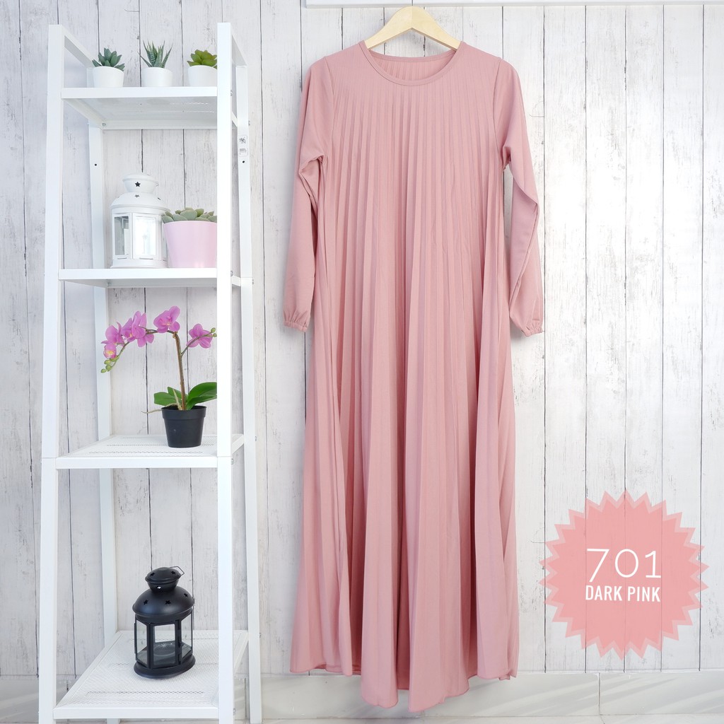 GAMIS PLISKET 701 MAXY DRESS PLISKET TERUSAN PRISKET PLEATED DRESS PLISKET MAYUNG FLOWY