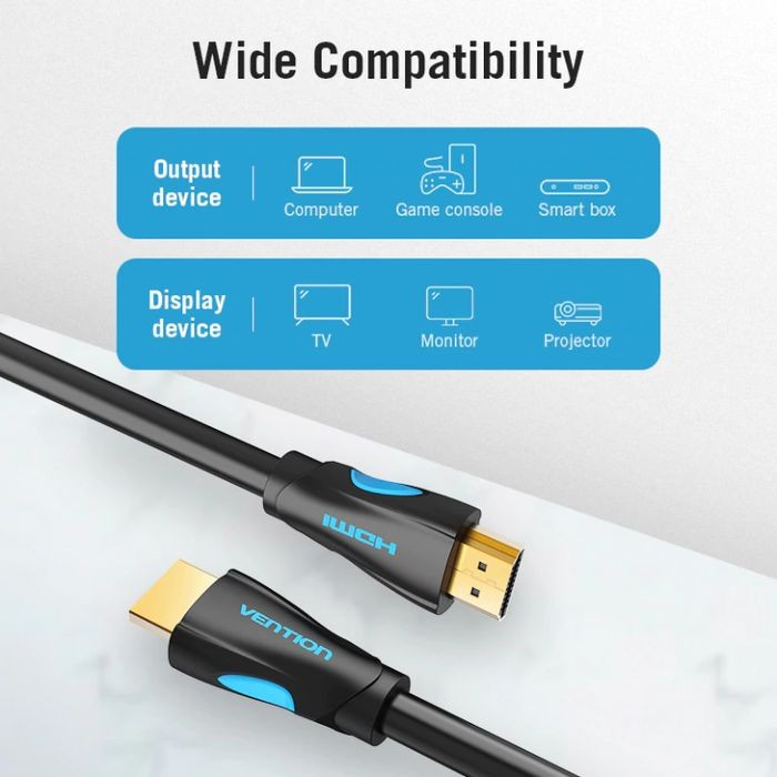 Vention [VAA-M02 1.5M] Kabel HDMI v2.0b 4K Ultra HD - M02 - 1 Meter