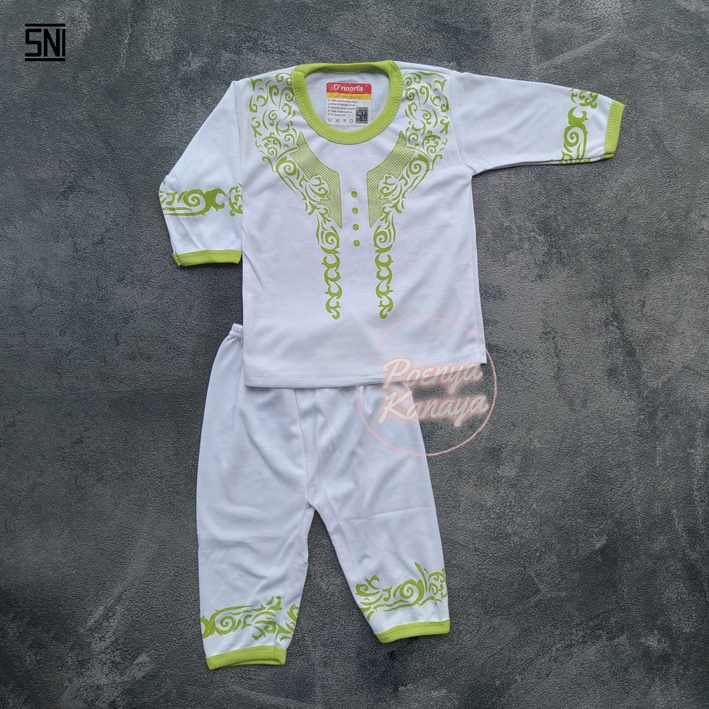 Setelan Baju Bayi Oblong Panjang Baju Koko Bayi D'noorfa SNI 6-12 Bulan SPY124