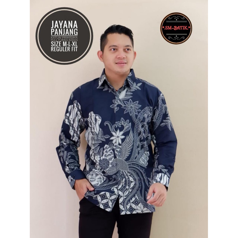 Jayana Kemeja Batik Pria Lengan Panjang By SM