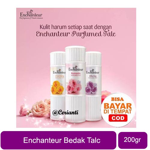 ENCHANTEUR PERFUMED TALC | Bedak Tabur Parfum 200 gr Romantic Charming Alluring