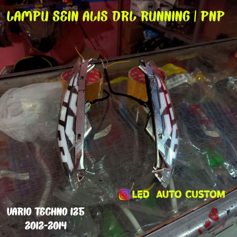 LAMPU SEIN ALIS DRL RUNNING VARIO TECHNO 125 2012-2014 PNP LANGSUNG PASANG