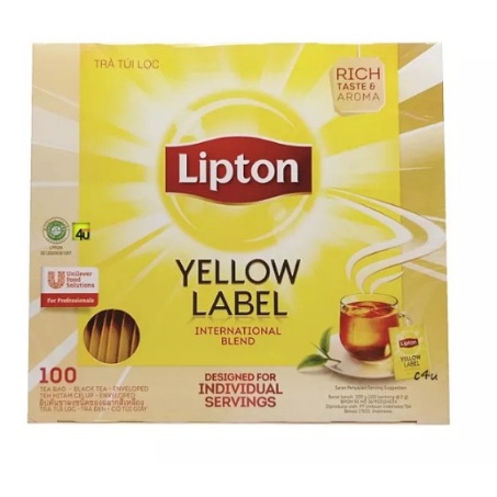 

Lipton Yellow Label Tea Teh Enveloped isi 100 sheet @2g