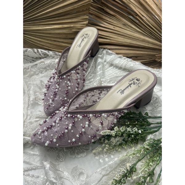 sepatu wanita wedding Yesika mauve 5cm tahu