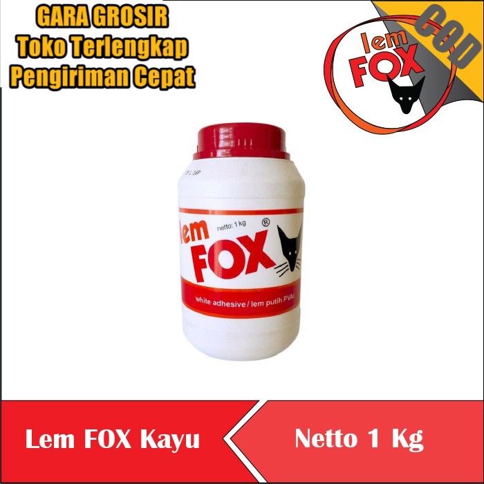 

LEM FOX PUTIH 1 KG LEM PVAC BOTOL SERBAGUNA LEM PLAMUR PLAMIR