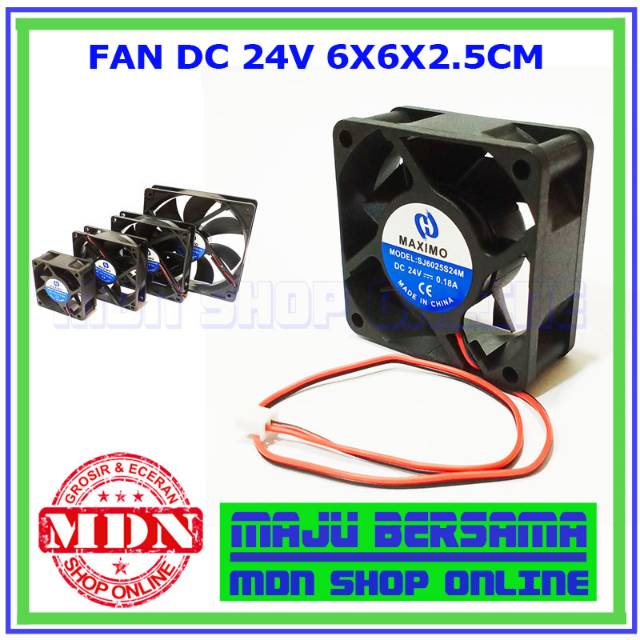 Fan Dc 24V 6cm - Kipas Dc 24V 6cm 6X6X2.5cm Original