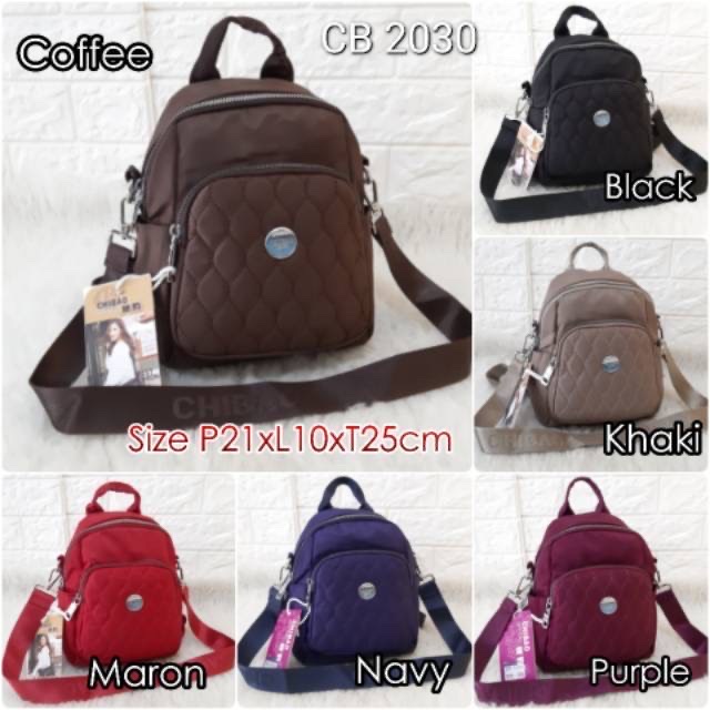 LUCKYMALL Tas Wanita Import Jinjing Dan Selempang CHIBAO Mini CB2030 2030 Bordir Bahan Parasut Kualitas Super