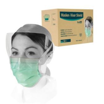 Masker Tali + Visor Shield Anti Fog OneMed pak isi 10pcs