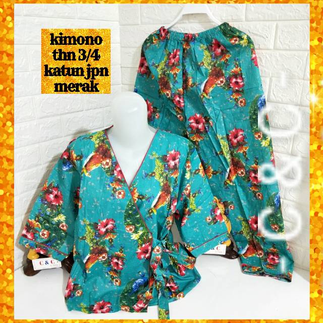 Kimono katun Jpn/tgn 3/4/merak