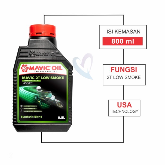 Oli Samping Mavic 2T Racing Oil Low Smoke Xtra Fragrance 800ml Ninja