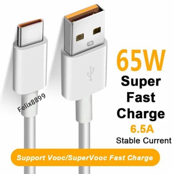 [COD] KABEL DATA OPPO TYPE C SUPER VOOC CHARGE 6,5A ORIGINAL OPPO RENO 5 TERBARU Kode 113