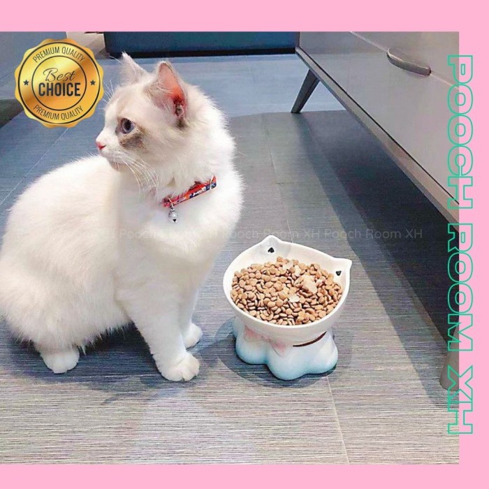 Tempat Makan Kucing Anjing Tinggi Premium