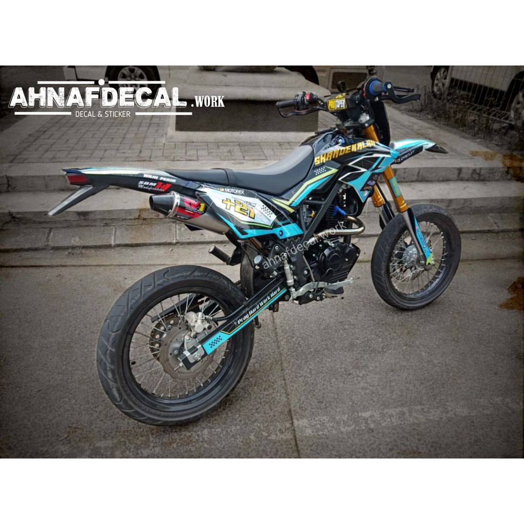 Decal KLX BF FULL CHROME PELANGI KOMBINASI GOLD CARBON