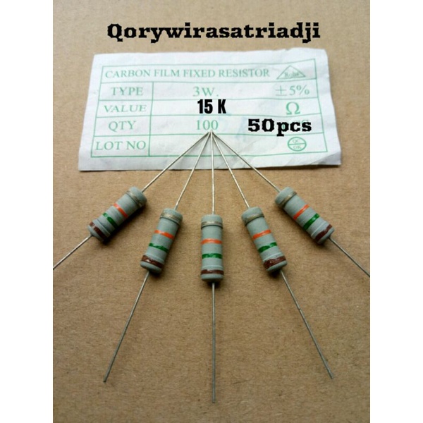 Resistor 15K 3 Watt Resistor 15 K 3watt 50pcs