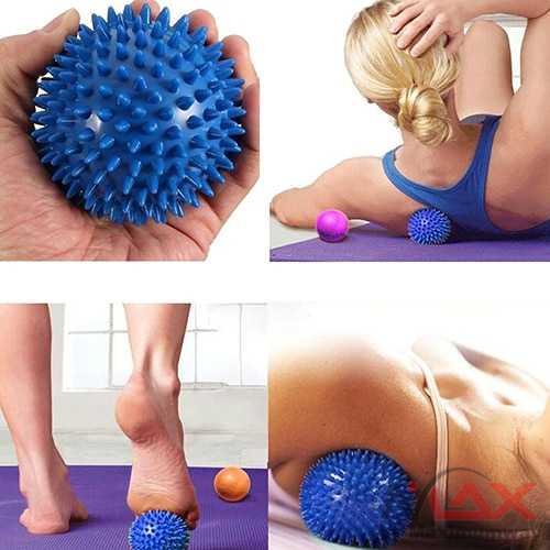 Bola Pijat PVC Spiky Massage Ball Sport FItness 7.5cm - HA00681 Warna Biru