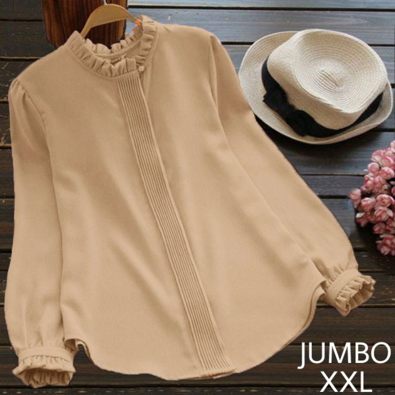 BLOUSE WANITA BUNGA KERUT CERUTY IMPORT PREMIUM | BLUS WANITA IMPORT | BLUS WANITA KASUAL / BLOUSE K