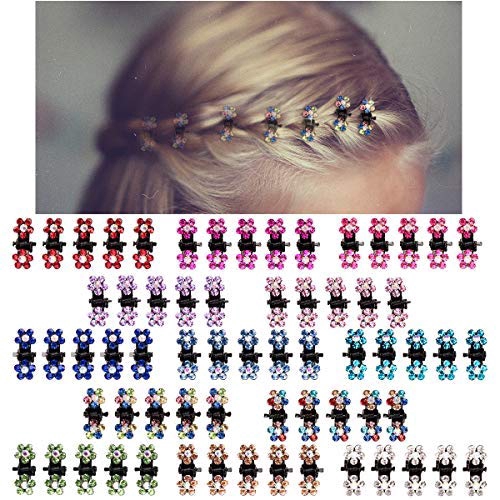 6Pcs Jepit Rambut Model Bunga Kristal Berlian Imitasi untuk Anak Perempuan