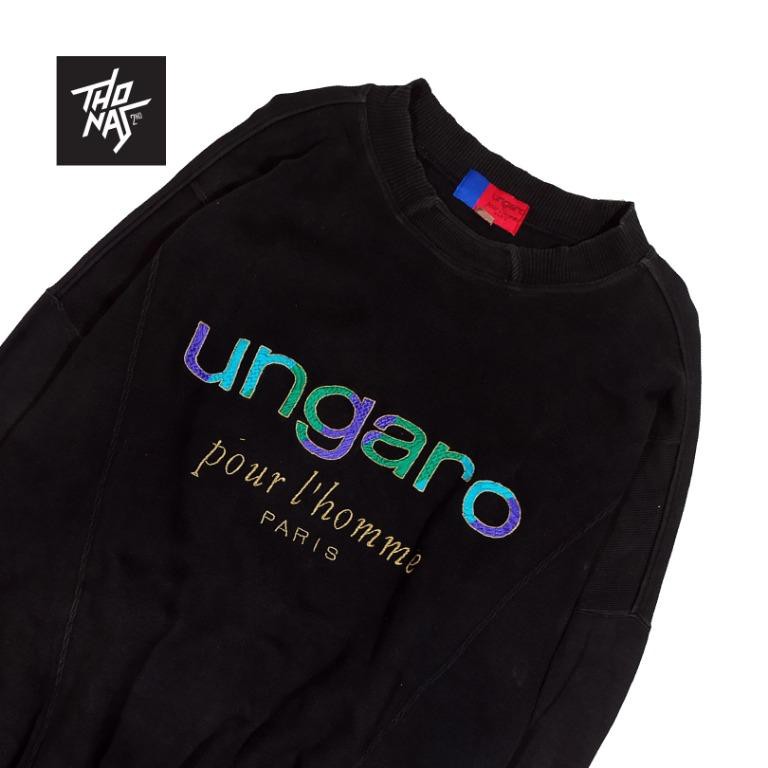 Crewneck preloved VINTAGE UNGARO PARIS X EMMANUEL UNGARO SPELLOUT LOGO XXL