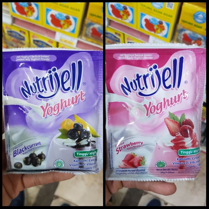 

NUTRIJELL YOGHURT Stroberi - Blackcurrant 35gr