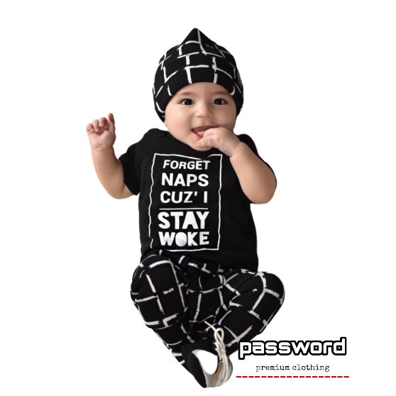 LittleAaron PASSWORD NAPS STAY OK Setelan Anak 1 - 7 Tahun Baju Anak Berkualitas