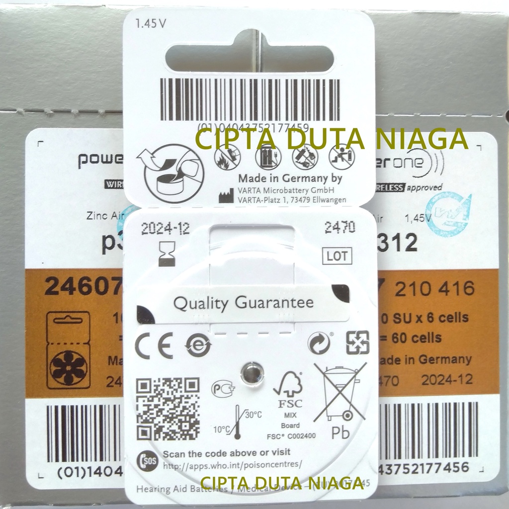 Baterai Powerone  p 312 Power One P312 high level hearing battery made in germany replacement PR41 AG3 LR41 zinc air batteries size 312 batere alat bantu dengar power one p312 baterai Alat Pendengaran batre powerone baterai 312 batre alat pendengar