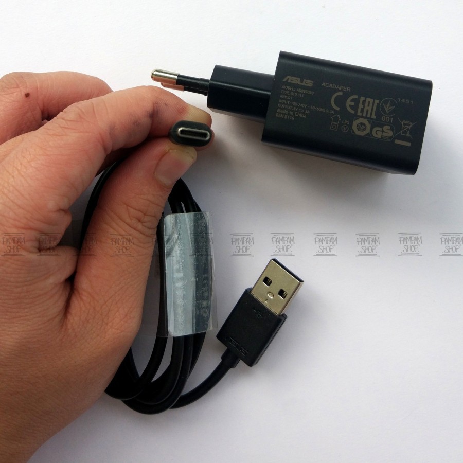 Travel Charger Asus Type C 2A Ampere Zenfone 3 ZE552K Casan Tipe C Original OEM Model AD897020