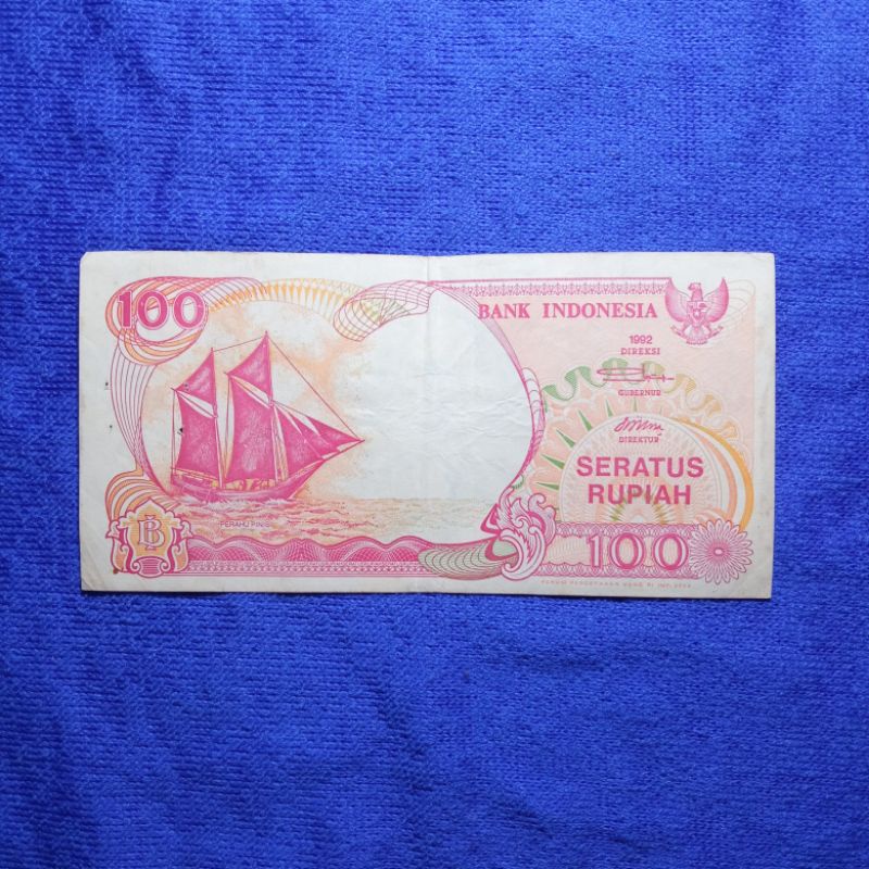 uang 100 rupiah kertas