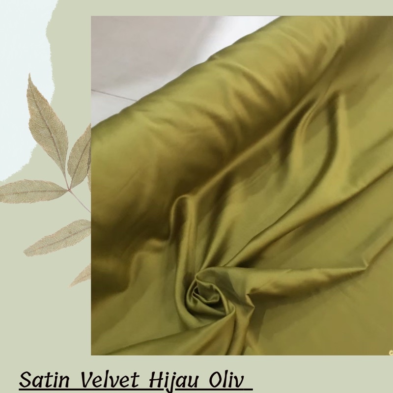 Kain Satin Velvet warna Hijau Oliv