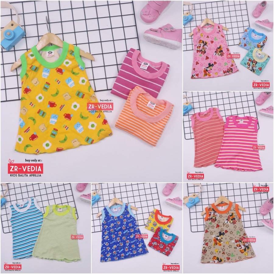 Daster Yukensi Bayi uk 0-12 Bulan / Dress Baby Girl New Born Bahan Kaos Adem Meylan Edo kiosbalitaaprilia
