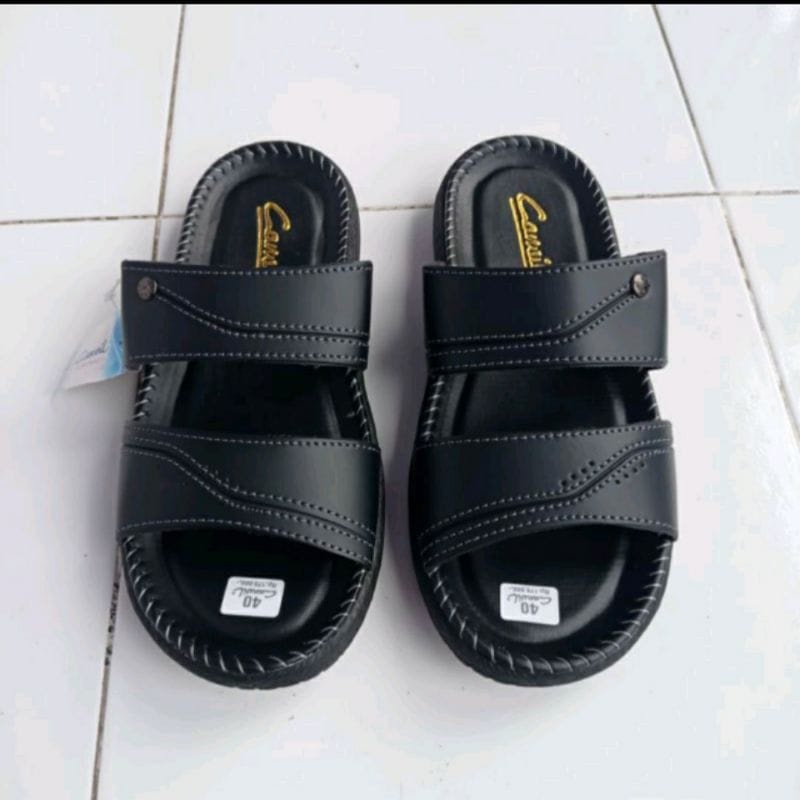PROMO RAMADHAN / Sandal Kulit / Sandal Pria / Sandal Slide / Sandal Casual Pria/ Sandal ban 2