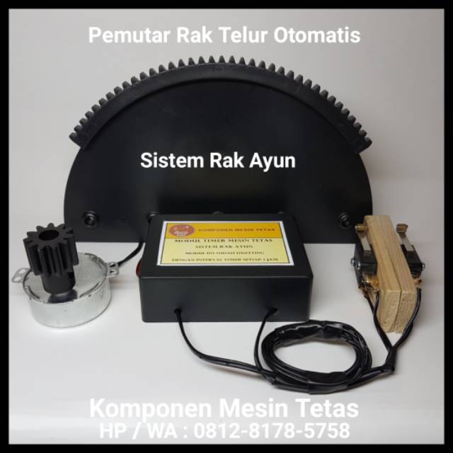 Pemutar Telur untuk Mesin Tetas Otomatis sistem Rak Ayun