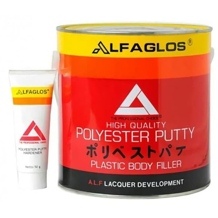 Dempul ALFAGLOSS MERAH 3,5KG Polyester Putty Palembang