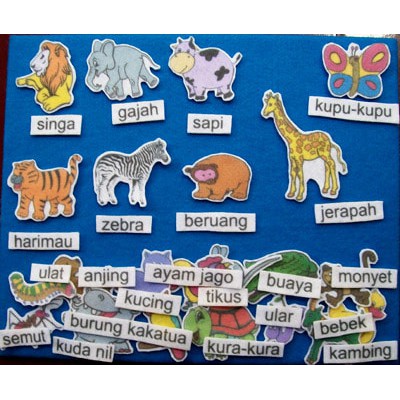 Flanel Set Binatang Mainan Edukasi Kain Flanel Shopee Indonesia