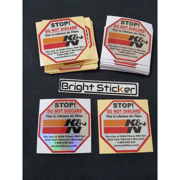 STICKER FILTER K&amp;N PRINCUTT