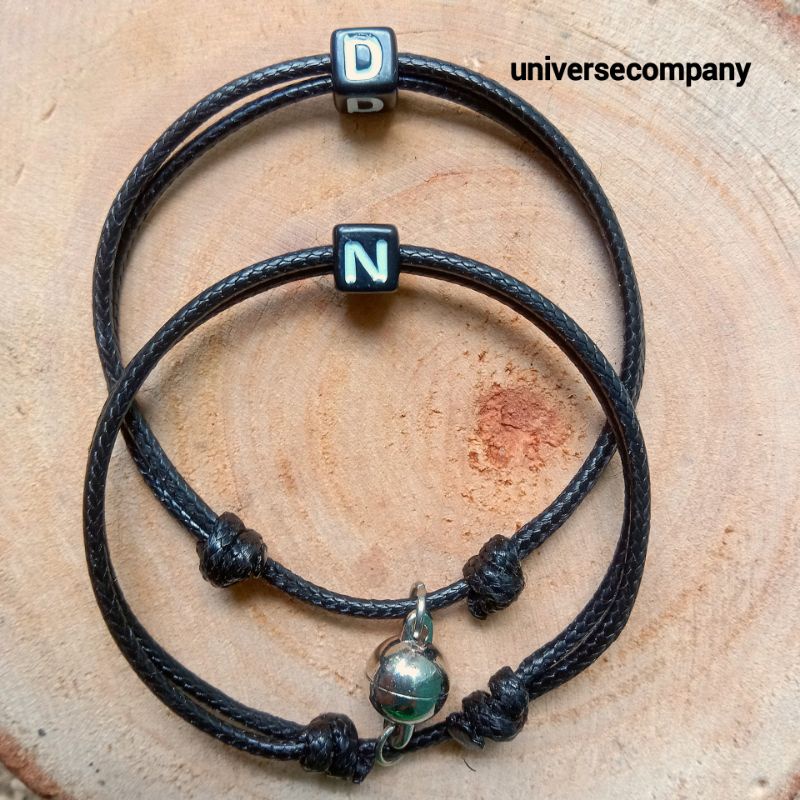 [UC] 2 PCS GELANG MAGNET COUPLE INISIAL / GELANG MAGNET COUPLE / GELANG TALI KOREA / GELANG INISIAL (SUDAH DAPAT 2 PCS)