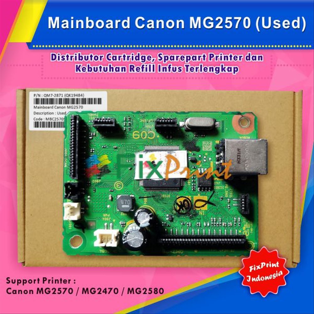 Board Canon MG2470 MG2570 MG2580, Motherboard MG2570, Mainboard MG2570 Limited