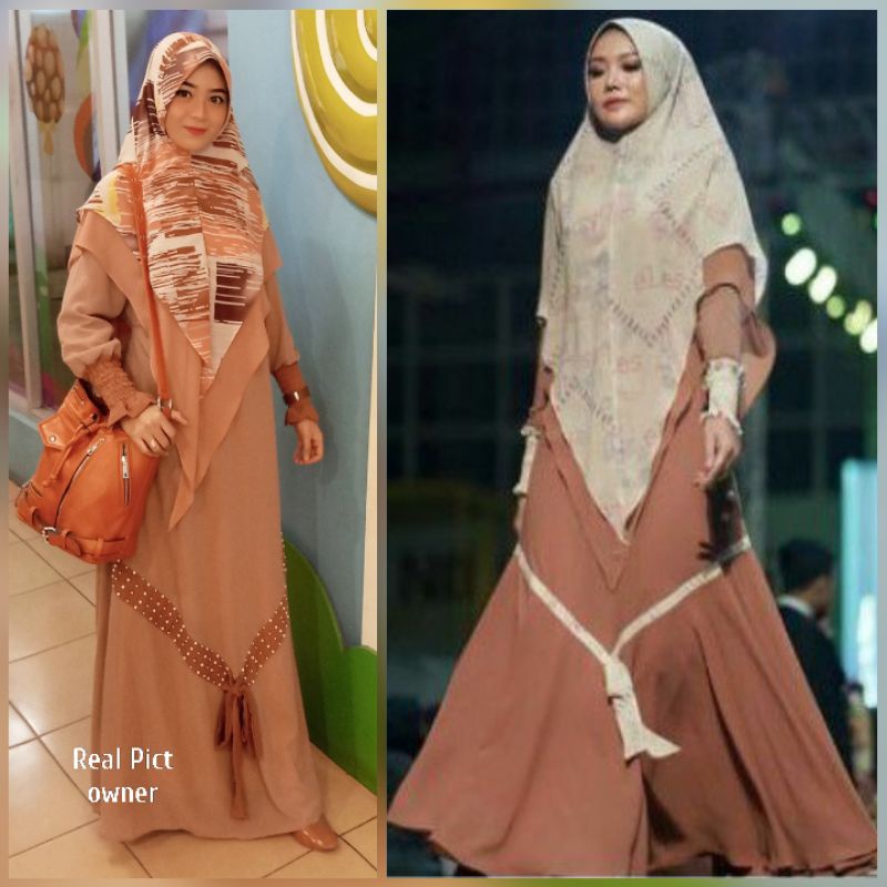 PL dress/gamis set Khimar/hijab syari Lina sukijo eles look like preloved/second/bekas branded origi